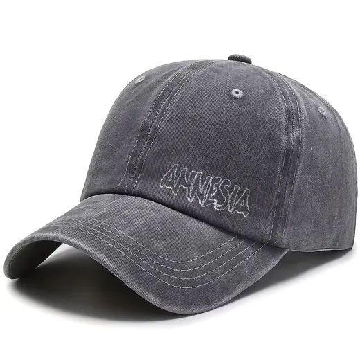 A grey baseball cap.